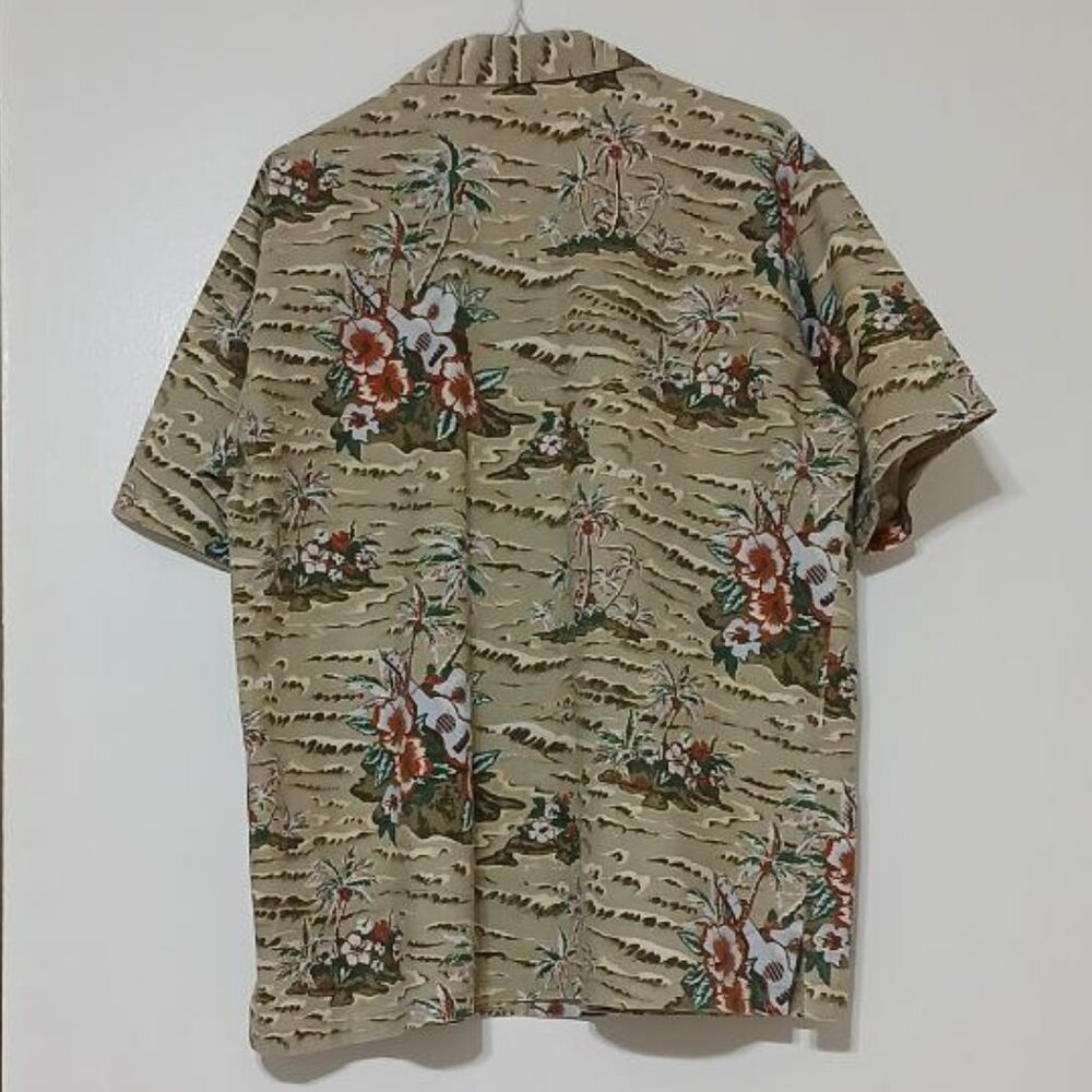 Vintage Hawaiian Aloha Shirt USA Made 100% Cotton Tropical Print Men’s L - Picture 4 of 11